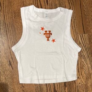 NWOT White Tank Top with UT Austin Longhorns Logo  size Small